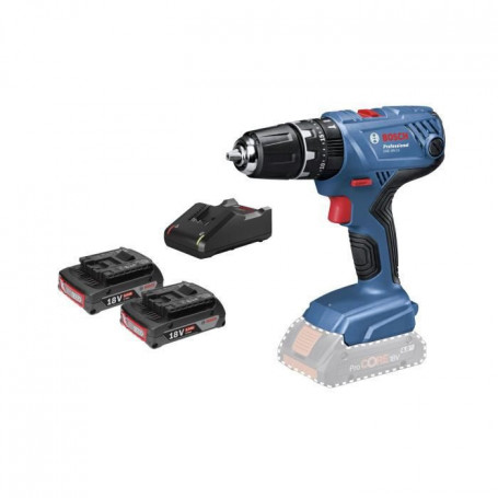 Perceuse a Percussion BOSCH PROFESSIONAL GSB 18V-21 + 2 batteries 2.0Ah + GAL 18 219,99 €