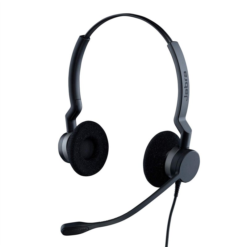Jabra Biz 2300 - Casque Stereo supra-auriculaire Quick Disconnect - Casque Filaire avec Microphone Antibruit Pour Téléphones de