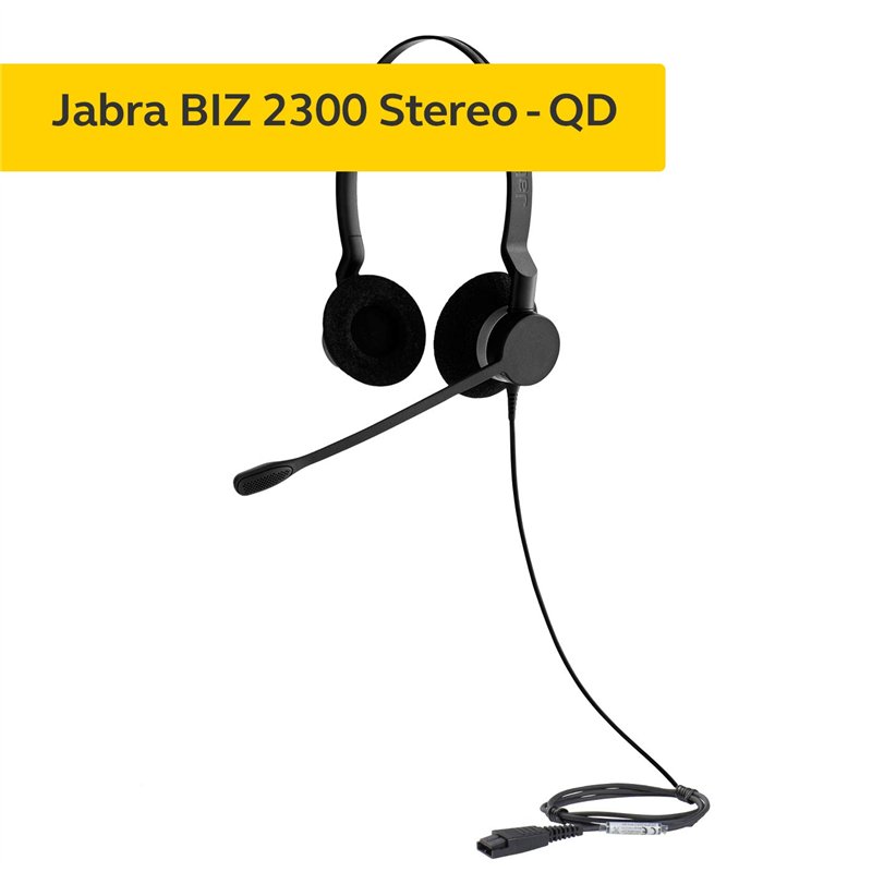 Image secondaire de Jabra Biz 2300 - Casque Stereo supra-auriculaire Quick Disconnect - Casque Filaire avec Microphone Antibruit Pour Téléphones de
