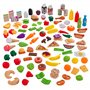 KidKraft 115 Pièces Ensemble de Jouets de Cuisine Tasty Treats, Accessoire pour Dinette, Fruits légumes factices, Accessoires en