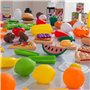 KidKraft 115 Pièces Ensemble de Jouets de Cuisine Tasty Treats, Accessoire pour Dinette, Fruits légumes factices, Accessoires en