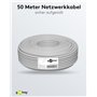 goobay 96093 CAT 6a Câble Réseau, S/FTP (PiMF), Gris, 50 m Longueur
