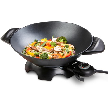 Domo DO-8708W Grand Wok Electrique Aluminium Noir 5 L