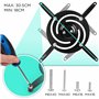 Duronic PB01XB Support pour Vidéoprojecteur Plafond | Rotatif 360° Inclinable 180° et Pivotant 180° | Charge maximale de 10 kg |
