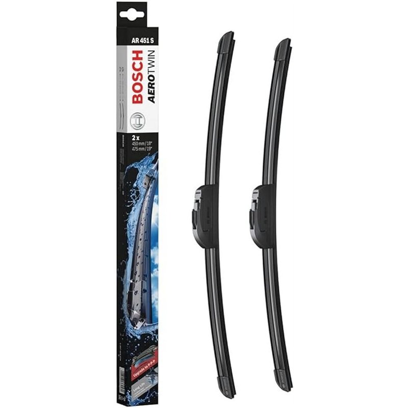Bosch Balais d'Essuie-Glace Plats Aerotwin AR451S, Longueur: 450mm/475mm − 1 Paire de Balais avant