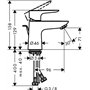 hansgrohe Talis E Mitigeur de lavabo 80 CoolStart avec tirette et vidage, chromé, 71703000