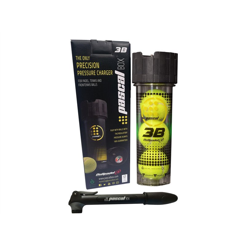 PASCAL BOX - Le seul système de pressurisation complet et de haute précision pour les balles de tennis, de padel et de frontenis