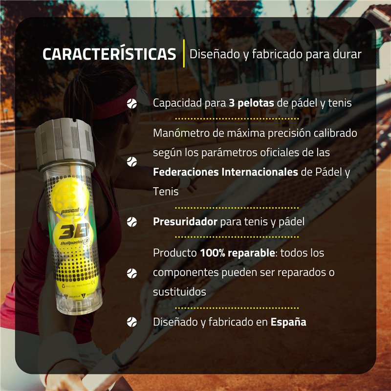 Image secondaire de PASCAL BOX - Le seul système de pressurisation complet et de haute précision pour les balles de tennis, de padel et de frontenis
