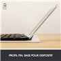 Logitech K780 Clavier RF sans Fil + Bluetooth QWERTY US International Noir, Blanc