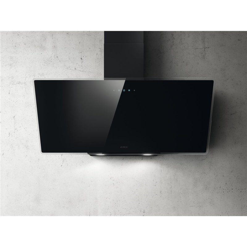 Image secondaire de ELICA Hotte decorative murale SHIRE BK/A/90 Inclinée Verre Noire 90 cm