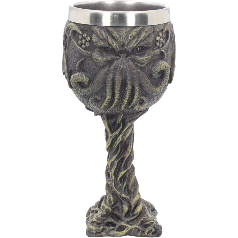 Nemesis Now Cthulhu's Thirst Gobelet 21cm Vert, Résine avec insert en acier inoxydable