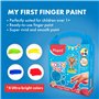 Maped Color'Peps 4 Pots de Peinture Doigt pour Bébé et Enfant dès 1 an - Gouache Pots de 80 gr - Nettoyage Facile à l'eau - Coul