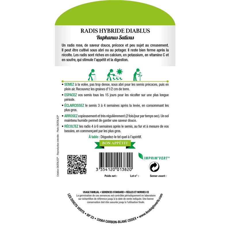 Image secondaire de Radis Diablus Hybride F1