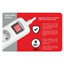 Silver Electronics 9631 – Base Électrique 5 sorties avec interrupteur (3 m) couleur blanc