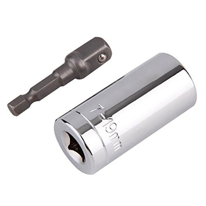Image secondaire de SHOP-STORY Douille Universelle pour Clé à Cliquet ou Perceuse Diamètre de 7 à 19 mm Adaptabilité Diverses Tailles Vis et Boulons
