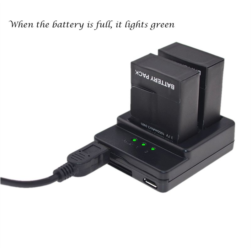 Image secondaire de Suptig Batterie (Lot de 2) et Chargeur Daul pour GoPro HERO3/Gopro HERO3+ et Gopro AHDBT-301/AHDBT-302