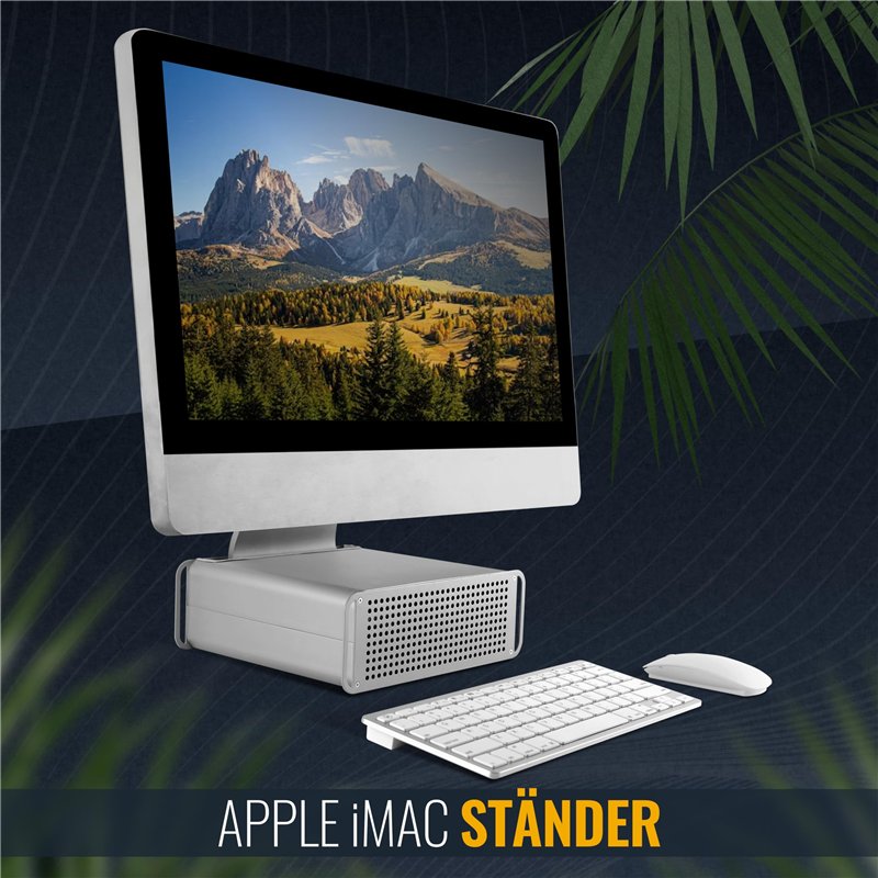 Image secondaire de RICOO Support PC Réhausseur iMac MTS-03 Ordinateur pour Bureau avec pupitre Pose Moniteur réglable en Hauteur Écran 21