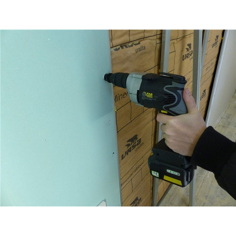 Image secondaire de Fartools XF-PLASTER Visseuse à plaque de plâtre sans fil BRUSHLESS 18V, crochet ceinture, réglage profondeur de vissage. Vendue 