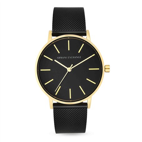 Armani Exchange Montre pour femme , mouvement à trois aiguilles, boîtier en acier inoxydable doré de 36 mm avec bracelet en acie