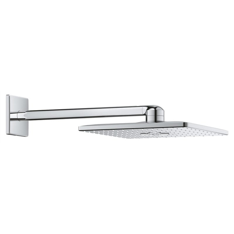 GROHE Set Douche de tête Bras 2 Jets Rainshower 310 SmartActive Cube 26479000, Chrome, 400 mm