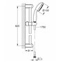 GROHE 27645001 Tempesta 100 Ensemble de douche 4 jets, Chrome