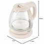 Adler AD 1238 Bouilloire électrique, Verre, 1 Liter, Beige