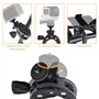 UTEBIT Support Guidon de Moto Vélo pour GoPro, 360° Rotatif Fixation Montage Support avec Support Telephone, Fixation Camera Cla
