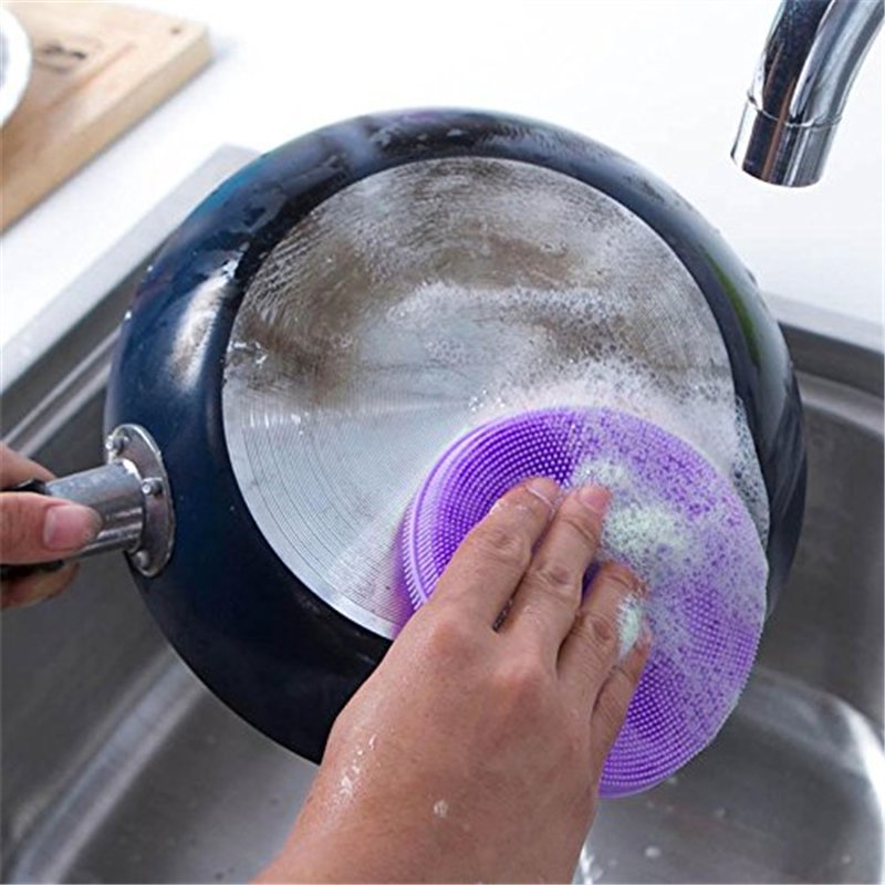 SHOP-STORY - Pack de 3 Éponges Multi-Usages en Silicone pour la Vaisselle et tous Types de Surfaces - Éponge Vaisselle Nouvelle 