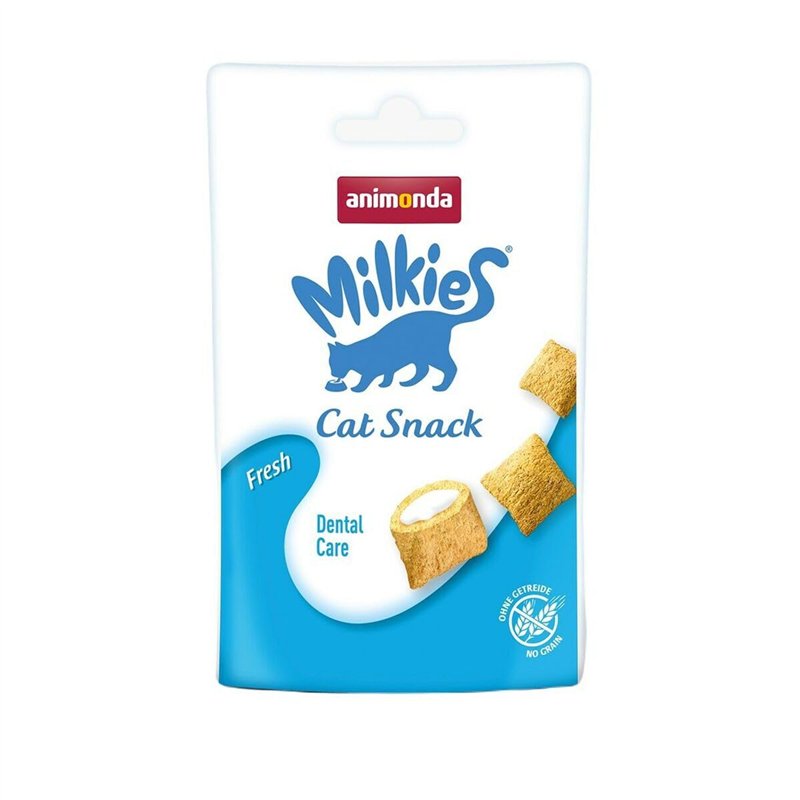 Milkies d’animonda, coussins croquants sans céréales pour chat, friandise pour chat, Fresh, 6 x 120 g