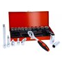 PRECISION STEEL Coffret cliquet + Douilles 3/8". 26 pièces