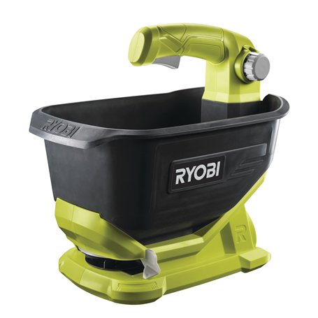 RYOBI - Épandeur à Main à Batterie 18V ONE+ - Débit et Largeur Épandage Réglables - Bac Capacité 4 L / 5 kg - Poignée avec Inter