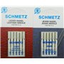 SCHMETZ Lot de 10 aiguilles pour machine à coudre, système 130/705, pour le cuir et le Jean