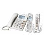 Geemarc Pack Senior - Téléphone Fixe Amplifié et Ses Combinés Additionnels avec Répondeur et Larges Touches Photo Personnalisabl