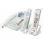 Geemarc Pack Senior - Téléphone Fixe Amplifié et Ses Combinés Additionnels avec Répondeur et Larges Touches Photo Personnalisabl