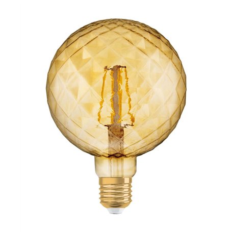 Osram Vintage Edition 1906 Ampoule LED à Filament - Culot E27 - Forme Spéciale Globe Pinecone Or Ambrée - Blanc Chaud 2500K - 4,