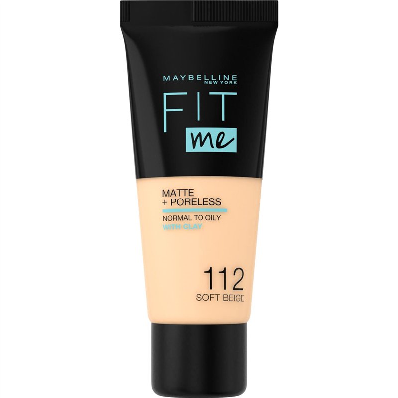 Image secondaire de Maybelline New-York - Fond de teint Fluide Fit Me Matte & Poreless - Peaux normales à grasses - Teinte : 112 Soft Beige - 30 ml