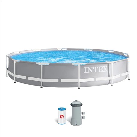 Intex - 26712NP - Kit Piscinette Prism Frame Ronde Tubulaire (Ø)3,66 X (H)0,76M