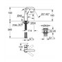 GROHE Robinet lavabo de salle de bains Essence, mitigeur monocommande sans tirette de vidage, vidage clic clac inclus, installat