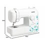 Brother X17s Machine à Coudre mécanique, Blanc/Bleu, 40 x 15 x 33 cm