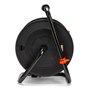 Velamp REEL-FR-40 Rallonge Prolongateur électrique 40 m avec enrouleur 4 Prises 16 A section 3G1,5 mm² + coupe-circuit. Noir et