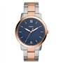 Fossil Montre-Bracelet pour Homme The Minimalist à Trois Aiguilles en Acier Inoxydable Bicolore Or Rose et Argent FS5498