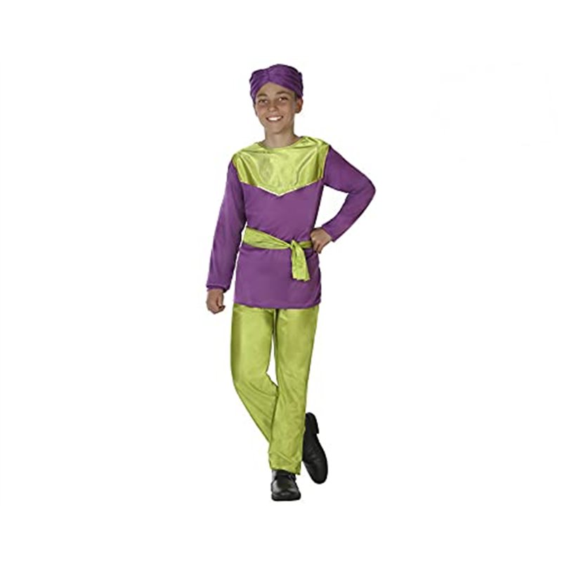 Atosa déguisement paysan médiéval enfant garçon violet 5 a 6 años