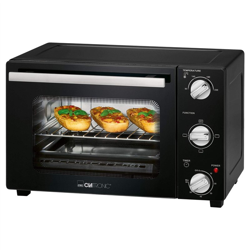 Clatronic Mini-four MBG 3726, petit four avec chaleur supérieure et inférieure, parfait pour les pizzas, les petits pains et les