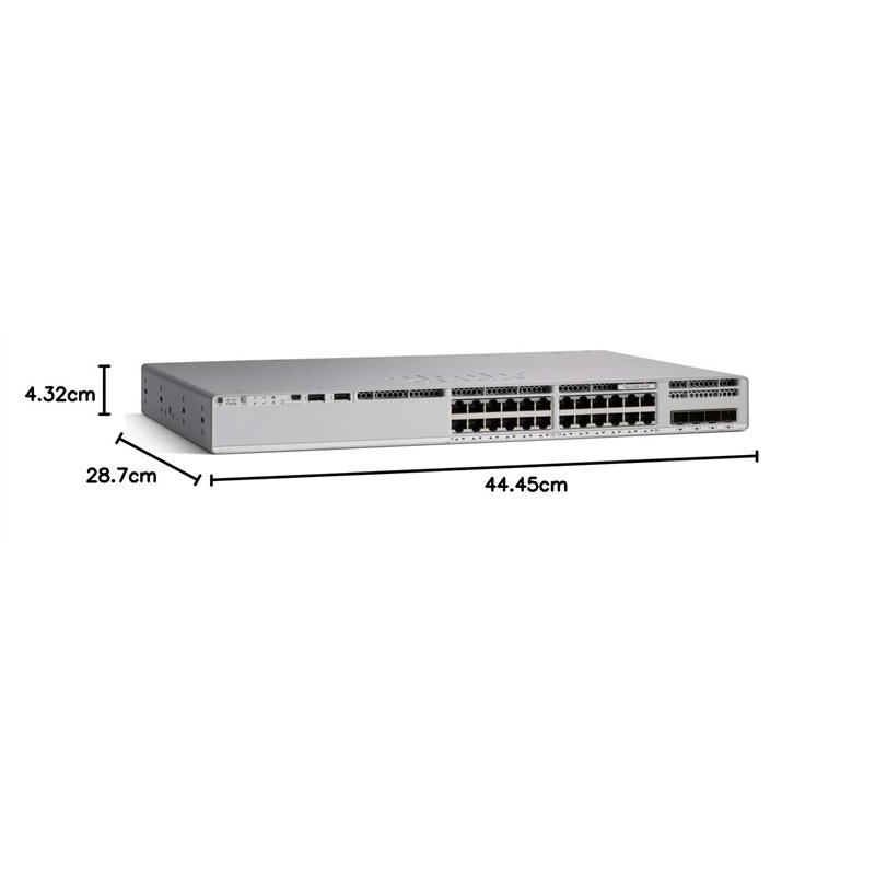 Image secondaire de Cisco Catalyst C9200L Géré L3 Gigabit Ethernet (10/100/1000) Connexion Ethernet, supportant l'alimentation Via ce Port (PoE) Gri