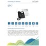Snom D717 TéLéPhone Fixe sans Fil - ÉCran Couleur TFT 2,7-3 Touches Programmables - Port USB - Capteur Luminosité - Disponib
