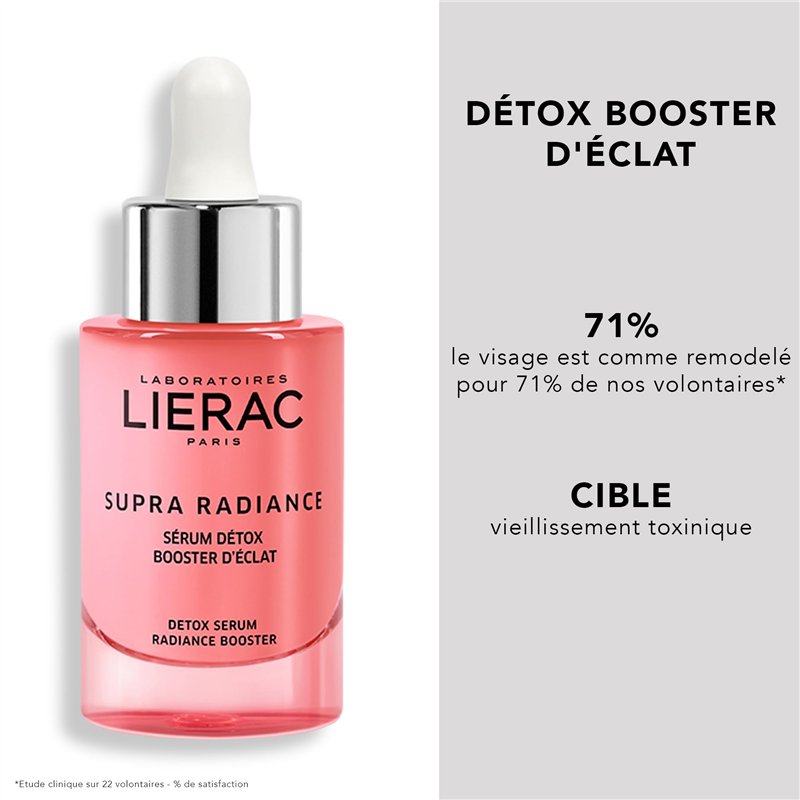 Image secondaire de Lierac - Supra Radiance - Sérum Détox Booster d'Eclat 30ml - Soin Visage - Unifie - Lisse - Détoxifie - Tous types de peaux même
