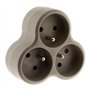 Triplite triangulaire 3x16A - Taupe - Zenitech