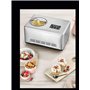 SEVERIN EZ 7405 Sorbetière 2-en-1, Comprend un contenant de glace (2L) et un livre de recettes, Minuterie numérique, Ouverture d