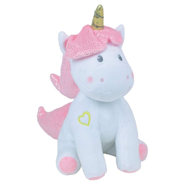 Image secondaire de JEMINI 023755 Licorne Peluche +/- 24 cm Musicale et Lumineuse, Blanc Rose