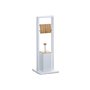 jja Brosse WC et Dérouleur Natureo Blanc Metal et Bambou